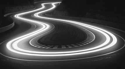 Aerial view tire track mark on asphalt tarmac road race track texture and background, Abstract background black tire track skid on asphalt road, Tire mark skid mark on asphalt road