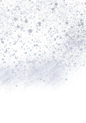 Soft, light grey dust particles on white background. Perfect for overlay or texture.