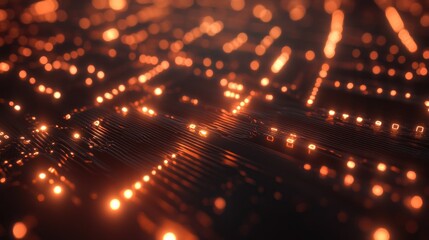 Fototapeta premium Secure digital communication represented by encrypted binary code and glowing locks.