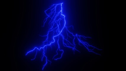 青い稲妻の3Dイラスト