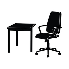 Fototapeta premium Stylish office chair with desk image promoting efficient work environment and comfort