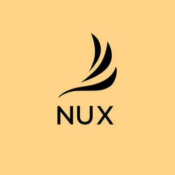 NUX Letter Initial Logo Design Template Vector Illustration