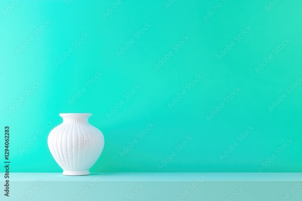 Aufkleber minimalist maximalism scene showcasing balance of simplicity and eclectic elements featuring solitar
