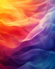 Obraz premium Vibrant abstract waves of colored fabric texture.