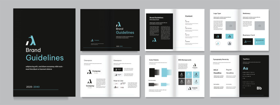 Brand Guidelines or Brand Manual Template, Professional Brand Guidelines