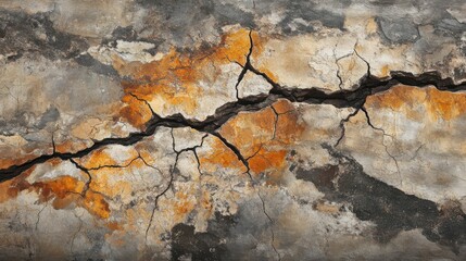 Fototapeta premium Cherry Tree Bark Closeup: Texture of Nature with Fractured Ridge and Cracks