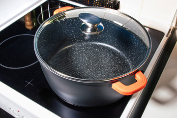 Teflon cauldron with ceramic coating for frying