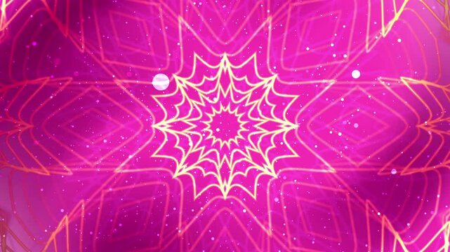Stunning mandala magenta background with abstract symmetrical floral pattern intricate ornament luxury decorative detailed spiritual ethnic boho traditional meditation sacred texture artistic vintage