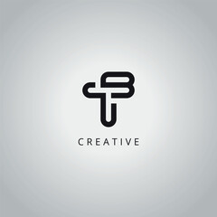 Obraz premium Modern Unique TB BT Letter Business Logo Design Vector Template.