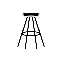 Modern bar stool vector icon design on a white background