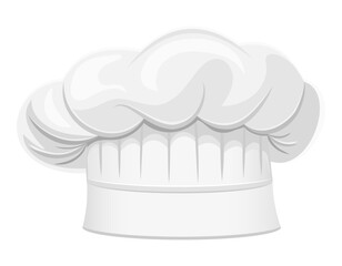 chef hat uniform for cooking in the kitchen vector illustration isolated on white background