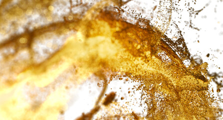 Obraz premium Abstract Gold Dust Explosion, Golden Particles Splash, Luxury Texture Background