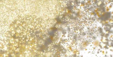 Sparkling gold and white glitter explosion. Perfect for celebration backgrounds.