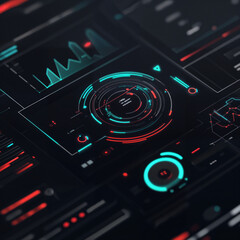 Futuristic AI-Powered Business Analytics Dashboard with Holographic Interface