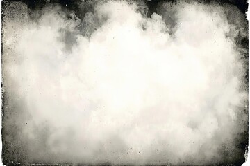 Vintage wet plate photo template with vignetting, dust, scratches, noise and splatters on white  background (png image)