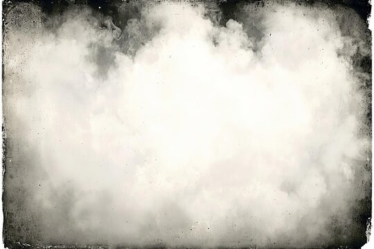 Vintage wet plate photo template with vignetting, dust, scratches, noise and splatters on white  background (png image)
