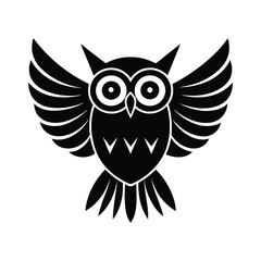 owl on white background