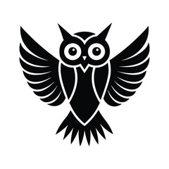 owl on white background