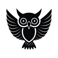 owl on white background