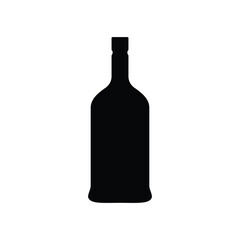 Vintage whiskey bottle silhouette vector design isolated on a white background