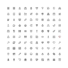 Wedding Icons Outline