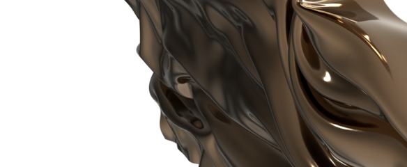 Abstract Brown Liquid Metal Flow