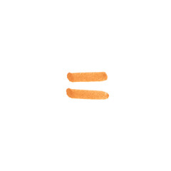 Equals Symbol, hand-drawn marker glyph with orange color on transparent Background