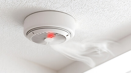 A smoke detector alerts a house to fire danger, ensuring safety with its loud alarm and warning light, potentially saving lives by giving early warning.