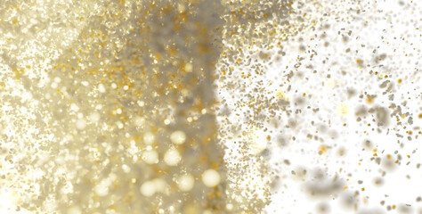 Abstract background of sparkling gold and white glitter. Perfect for festive designs.