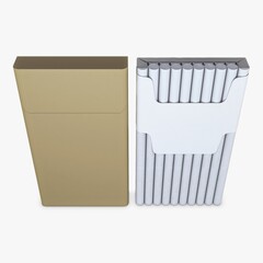 Illustration 3D Cigarettes Pack Super Slims Closed Filter