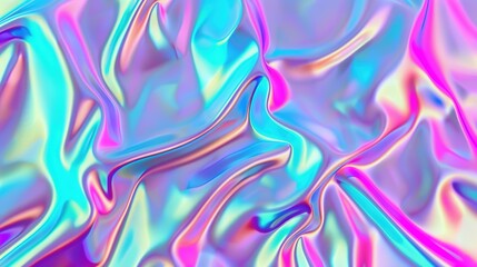 Fototapeta premium Iridescent neon background. Holographic Abstract soft pastel colors backdrop. Hologram Foil Aesthetic. Trendy vaporwave creative gradient