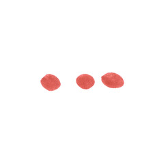 Ellipsis Symbol, hand-drawn marker glyph with red color on transparent Background