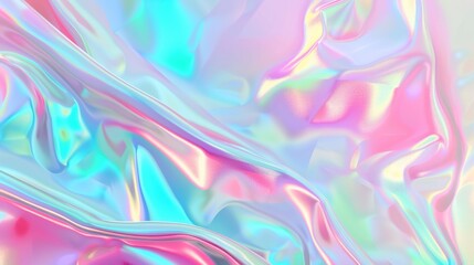 Fototapeta premium Iridescent neon background. Holographic Abstract soft pastel colors backdrop. Hologram Foil Aesthetic. Trendy vaporwave creative gradient