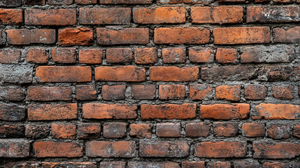 Fototapeta premium Brick wall texture detail urban environment photography close-up view architectural concept