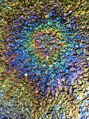 Oil Petrol Pollution Metallic  Rainbow Gasoline Leak on Pavement