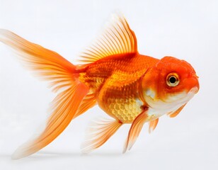 Fototapeta premium Vibrant Orange Goldfish Realistic Image