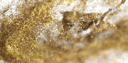 Golden Glitter Explosion Background
