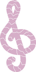 treble clef purple