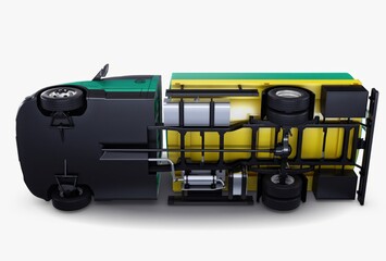 Illustration 3D Generic Light Truck Tank 