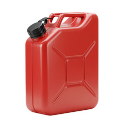 Realistic 3D Model of a Red Plastic Fuel Can