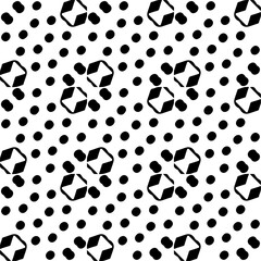 Vector pattern in ornamental style. Black and white color. Simple all over print block for apparel textile, ladies dress, fashion garment, digital wall paper.