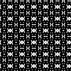 Vector pattern in ornamental style. Black and white color. Simple all over print block for apparel textile, ladies dress, fashion garment, digital wall paper.