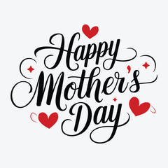 Happy Mother's Day typography design vector