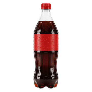Crisp Plastic Soda Bottle with Red Label