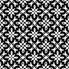 Vector pattern in ornamental style. Black and white color. Simple all over print block for apparel textile, ladies dress, fashion garment, digital wall paper.