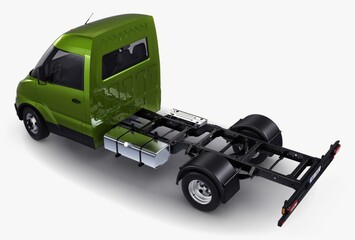 Illustration 3D Generic Truck Chassis Frame 
