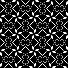 Vector pattern in ornamental style. Black and white color. Simple all over print block for apparel textile, ladies dress, fashion garment, digital wall paper.
