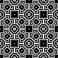 Vector pattern in ornamental style. Black and white color. Simple all over print block for apparel textile, ladies dress, fashion garment, digital wall paper.
