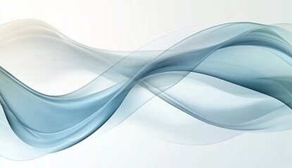 Obraz premium Abstract Flowing Smooth Undulating Curves Blue Smoke Effect 