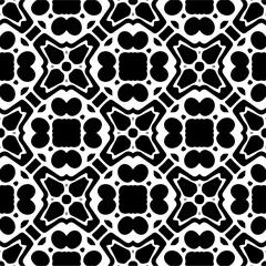 Vector pattern in ornamental style. Black and white color. Simple all over print block for apparel textile, ladies dress, fashion garment, digital wall paper.
